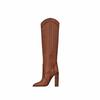 Fashion Style Round Toe High Boots and Knee Boots Ultra High Heel Fashion Large Size Women's Boots Brown Long Boots Shoes for Women