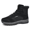 Fashion Casual Leather Mens Mid-Calf Boots Comfy Male Desert Ankle Boots Outdoor Non-Slip Hiking Shoes 2025 New Motorcycle Boots Botas