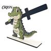 Decorazione Casa Decorativa Regalo Animali Divertenti Portarotolo di Carta Igienica in Legno, Decorazione Bagno Animale 3D, Carino Cartone Animato Stile Rustico Porta Rotolo Autoportante
