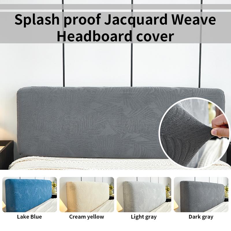1 Pc Splash Proof Headboard Cover Knitted Elastic Jacquard Bedside Cover For Bed In Bedroom Easy To Use And Clean