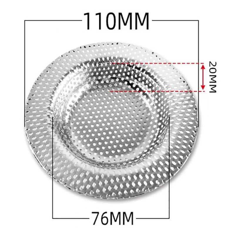 Filtro per lavello da cucina Scolapasta a rete per lavello Utensile da cucina Acciaio inossidabile Copertura per scarico a pavimento bagno Doccia Raccoglicapelli Tappo