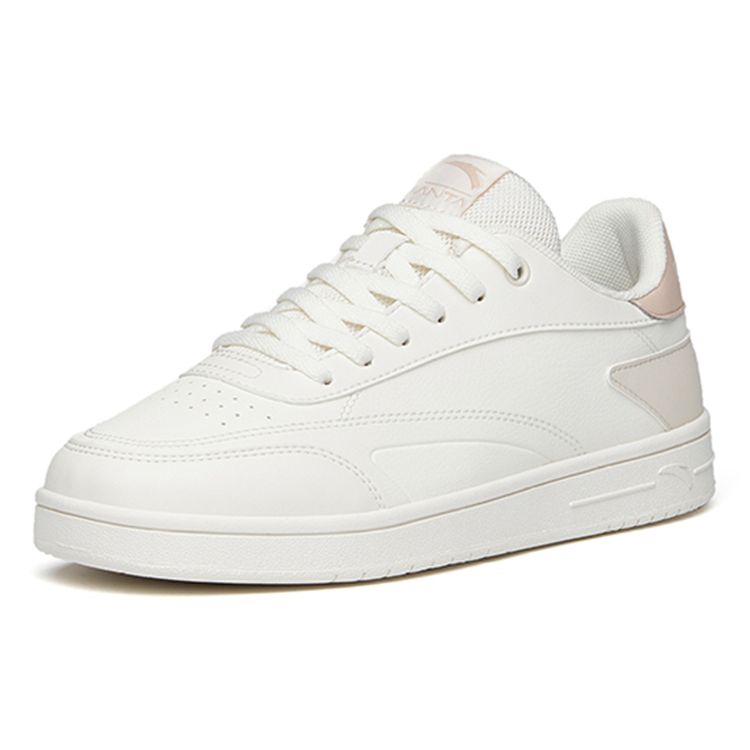 Anta Non-Slip Wear-Resistant Low-Top Skate Shoes Women Sneakers Pink White 922038031R-11