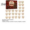 Christmas Gift Ideas 24 Days of Love Advent Calendar 2026, Pcs 2D Flat Acrylic Hanging Tree Decorations Heart Ornaments Countdown with Heartfelt