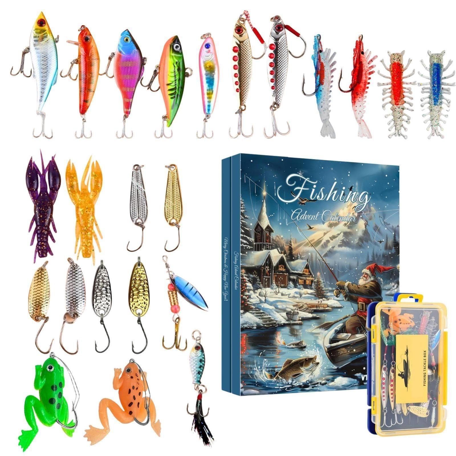 

Рыболовный Адвент-календарь для взрослых мужчин с коробкой для снастей One Size