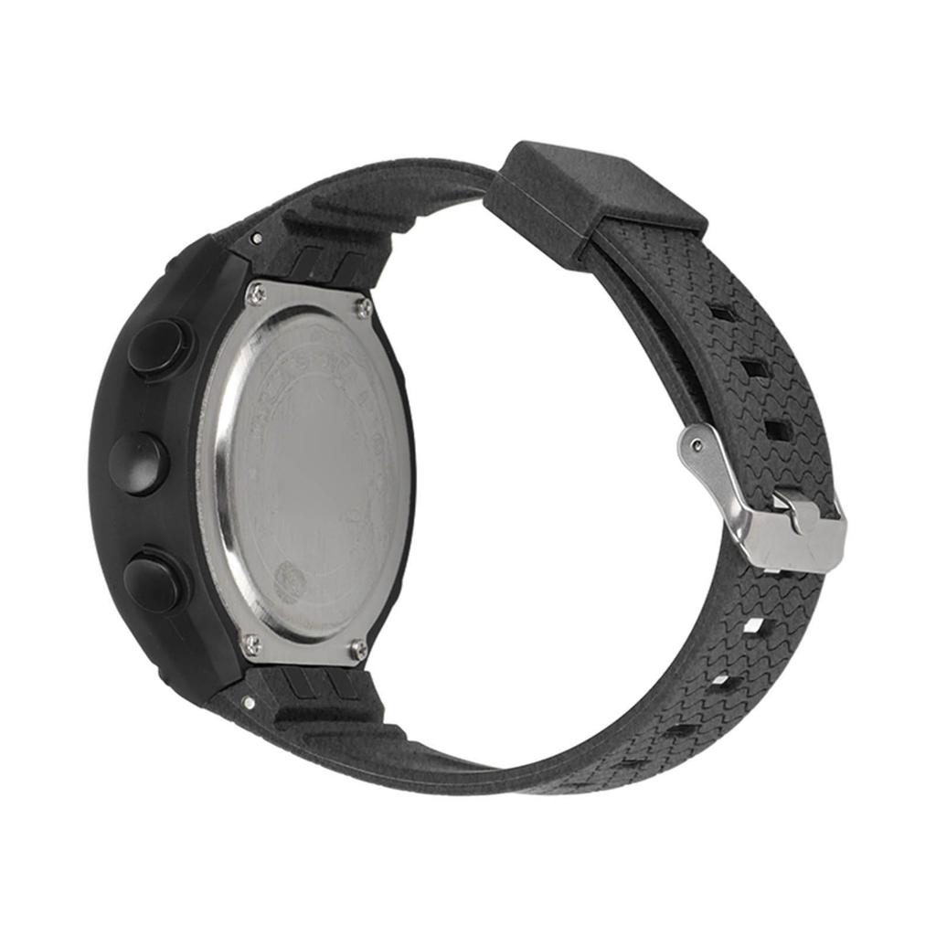 Sports Watch Waterproof LCD Backlight Display Digital Intelligent Watch for Men Running Cycling Daily Black Dial Black