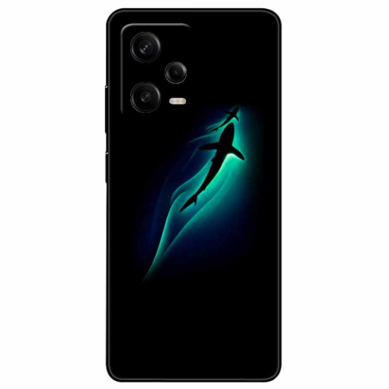 For Redmi Note 12 Pro 5G Case Note12 Covers TPU Black Silicone Starry Cover for Xiaomi Redmi Note 12 Pro+ 5G Plus Cartoon Soft