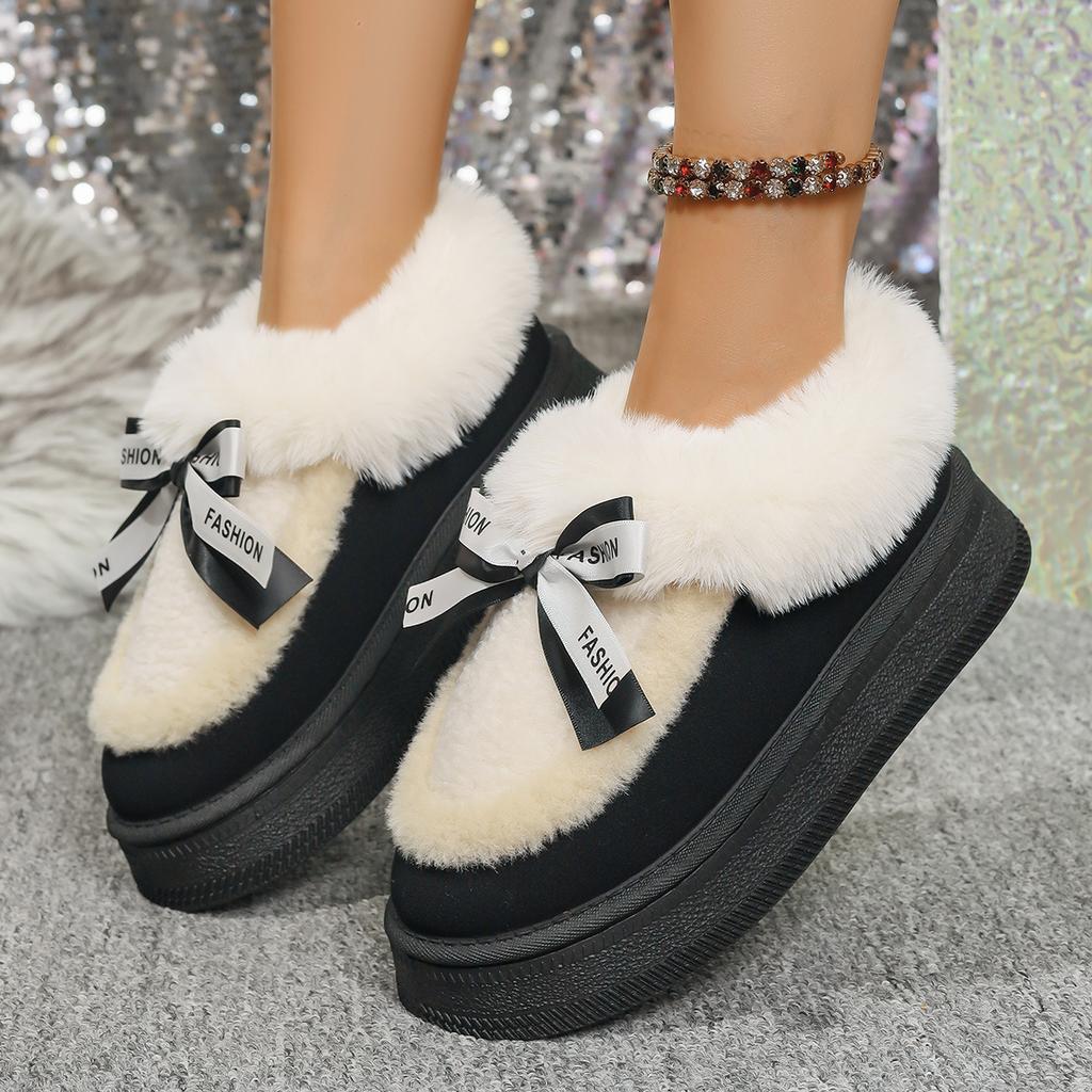 2025 Winter Short Plush Snow Boots for Woman Soft Thick Bottom Women's Furry Ankle Boots zapatillas de mujer