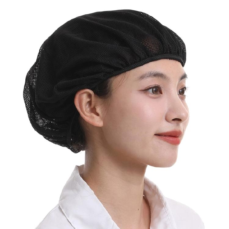 Berretto da lavoro in rete estivo per copertura dei capelli in compiti di fabbrica e cucina, design elastico senza visiera con vestibilità leggera