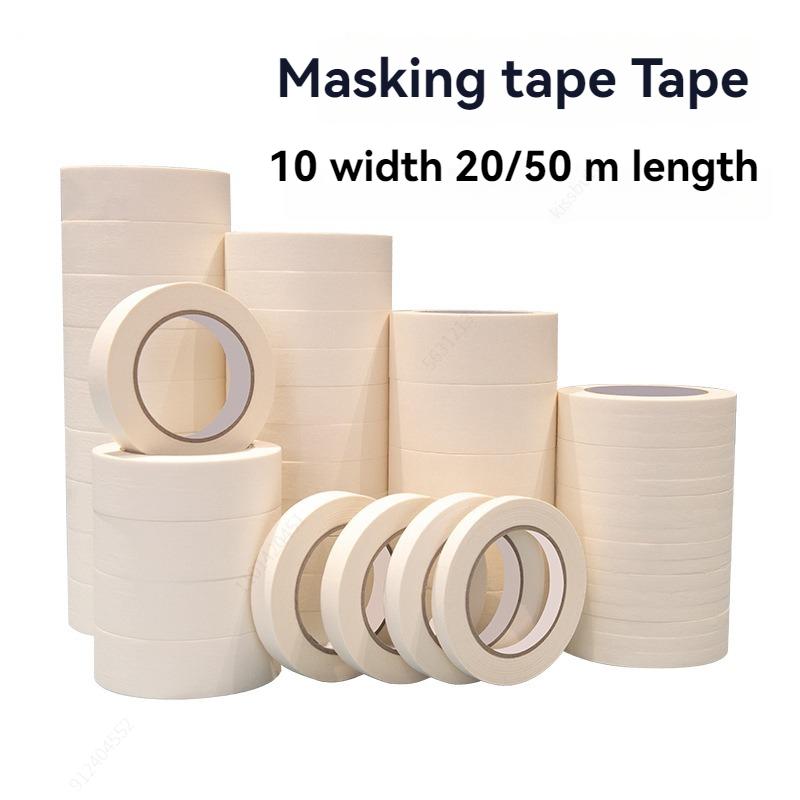 20m/50m Masking Tape White Writable Sealing Self Adhesive Tape Waterproof for Art Painting Sketch Car DIY Paper School Supplies