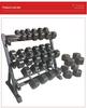 Rubber-Coated Hex Dumbbells - Solid Cast Iron for Home Gym Fitness and Muscle Building