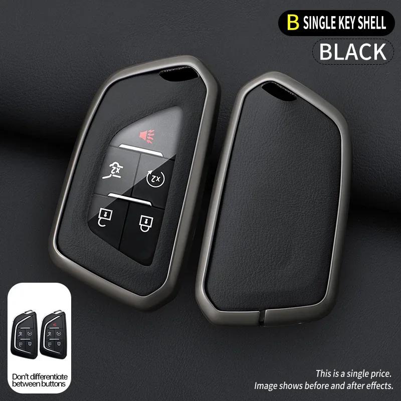 

Zinc Alloy Car Key Case Cover Protector Fob For Cadillac Ct4 Ct4-V Ct5 C8 Corvette - Keyless Shell Auto Accessories