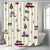 Red Roses Washable Dirt-Resistant Shower Curtain Shower Head Waterproof Polyester Bath Curtain For Home Decor Accessories