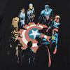 EVERSOUL Marvel Short Sleeve T-Shirt, Captain America, Avengers, Iron Man, Venom, Hulk, Birthday Gift, Men's, Black, XL Size [Parallel Import]
