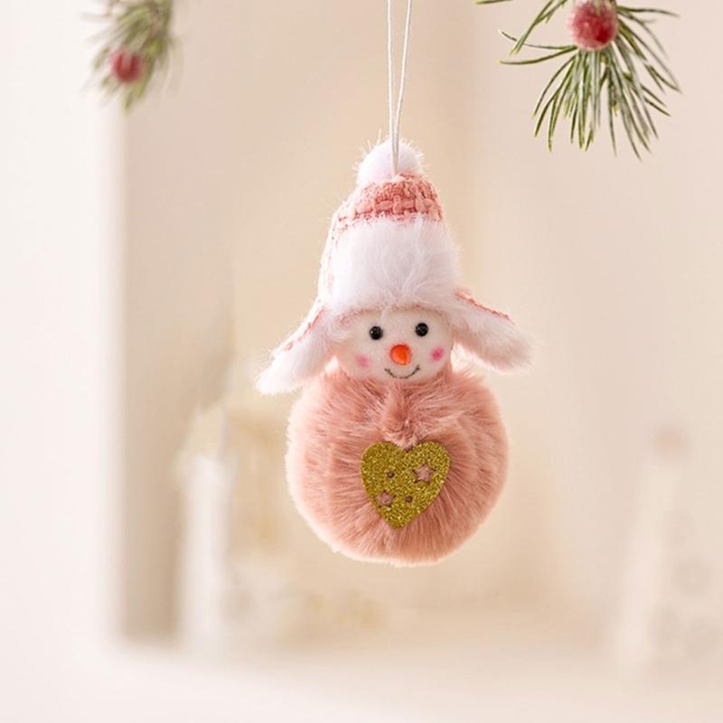 Soft Plush Christmas Ornament Bright Color Indoor Decorations For Fireplaces Window And Festival Tree Styling