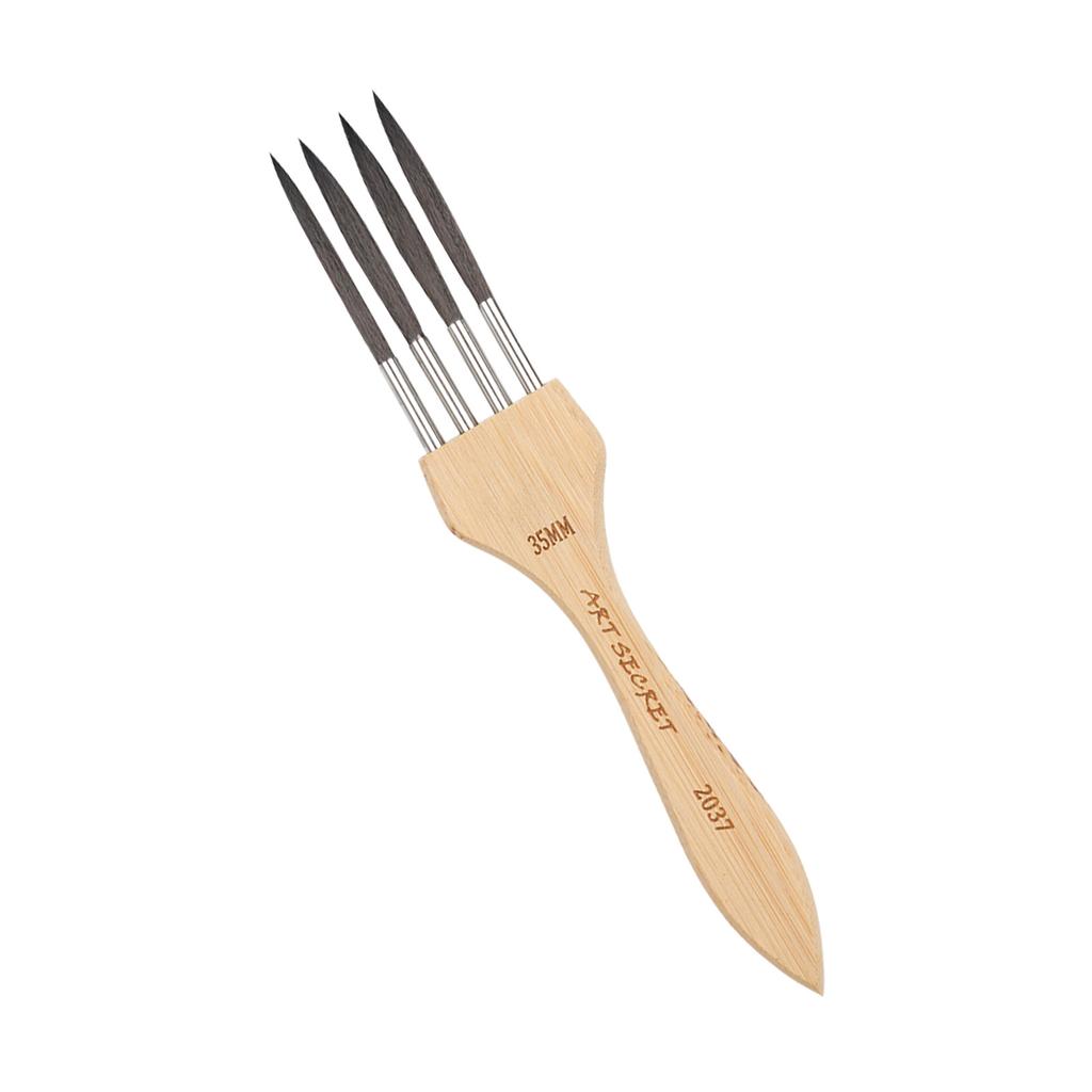 4/6 Teeth Artist Brushes Paint Brushes Acrylic Paint Brush Multi-Tooth Painting Brushes for Watercolor Acrylic Painting