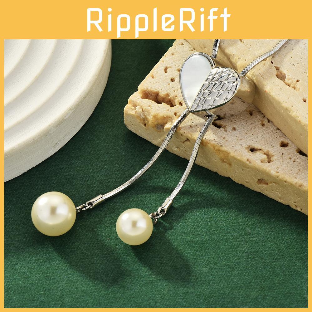 Gorgeous Heart Pendant Long Necklace In Mixed Materials With Magnetic Closure For Women