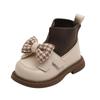 Baby Girl Boots Autumn and Winter Princess Shoes Baby Toddler Shoes Children Short Boots Girls Leather Shoes Velvet Cotton Shoes
