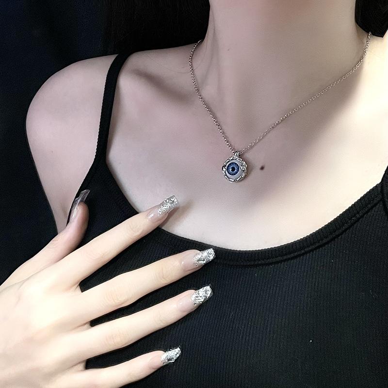 Devil'S Eye Necklace Blue Eyes Advanced Niche Design Cold Wind Clavicle Chain Female Personality