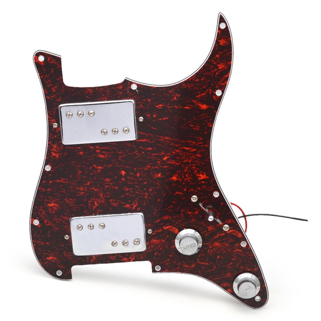 Loaded Prewired HH Guitar Pickguard PVC Material Professional Scratchplate for High Gain Rock Metal Styles