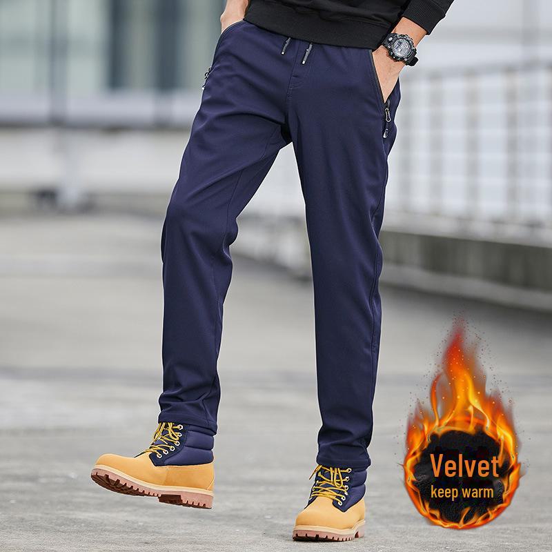 Men's and Women's Winter Soft Shell Fleece-Lined Waterproof Windproof Trousers