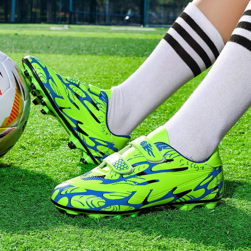 New Men Kids Football Boots Ultralight Cleats Non-Slip Match Grass Boys Professional Soccer Shoes Training Shoes Drop Shipping
