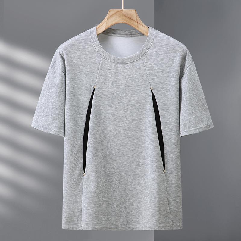 Mote Oversized T-skjorte for Menn i Store Størrelser 4XL-11XL Sommer Topper Casual Kortarmet T-skjorte Sommer Herreklær