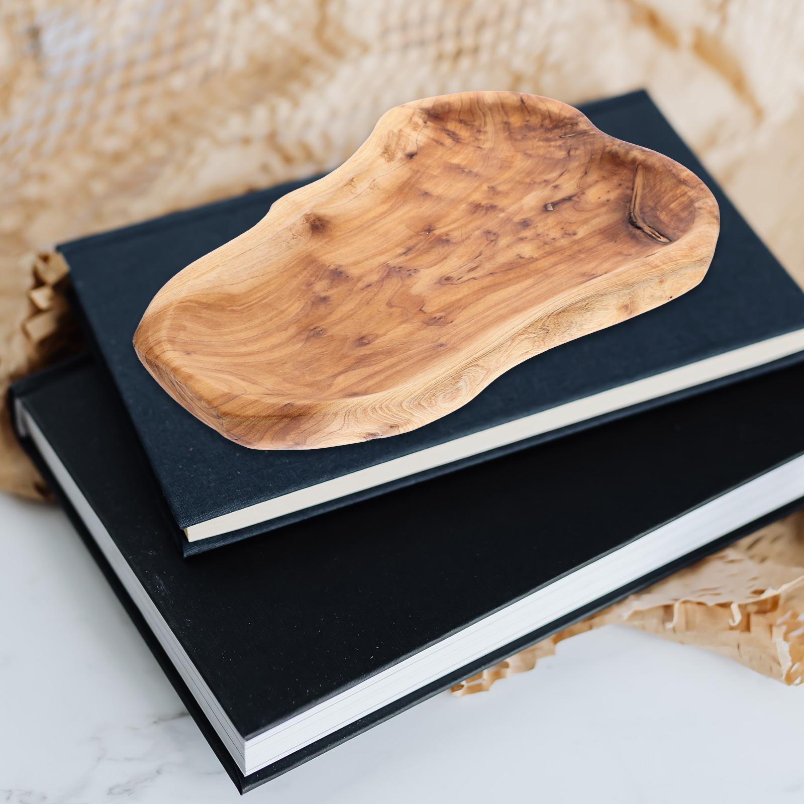 

Handmade Root Carving Bowl Bamboo Fruit Salad Bowl Creative Wood Bowl Rectangular Fruit Tray Light Compact Easy світло-коричневого кольору