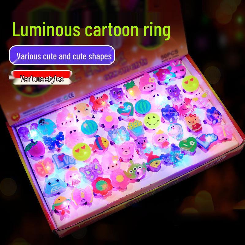 Luminous Cartoon Ring & Jewelry Set for Girls - Perfect Birthday Gift