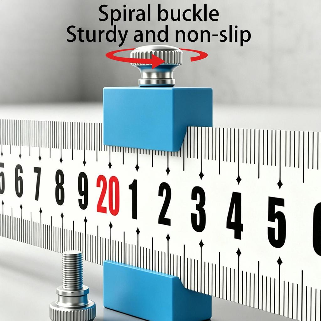 Woodworking Ruler Limit Slider Aluminum Alloy Steel Ruler Stop Durable Wear-resistant Positioning Limit Block Woodworking Scribe