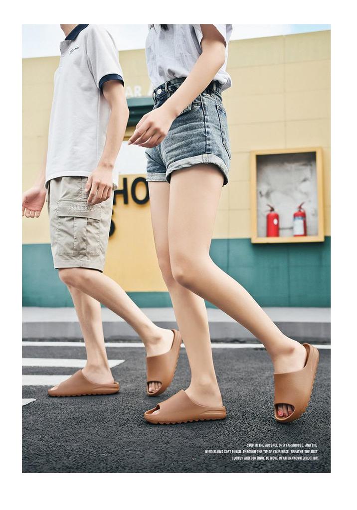 Men's Summer Non-Slip Sport Slippers, "Stepping on Clouds" Single Strap Sandals, Lightweight Thick-Sole Indoor/Outdoor Flip-Flops