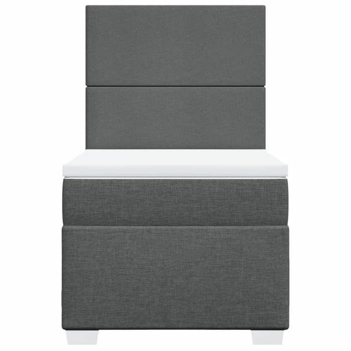Maison Exclusive - Sommier à lattes de lit avec matelas Gris foncé 100x200cm Tissu