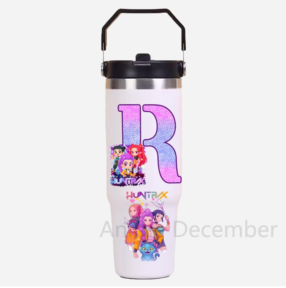 30Oz Anime K-Pop Stainless Steel Vacuum Cup Hot Cold 6-12 Hours Retention Eco Friendly Bpa Free Largeautomotive Holder Flask Kid Gift