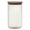 Glass Container With Lid 1L Gray