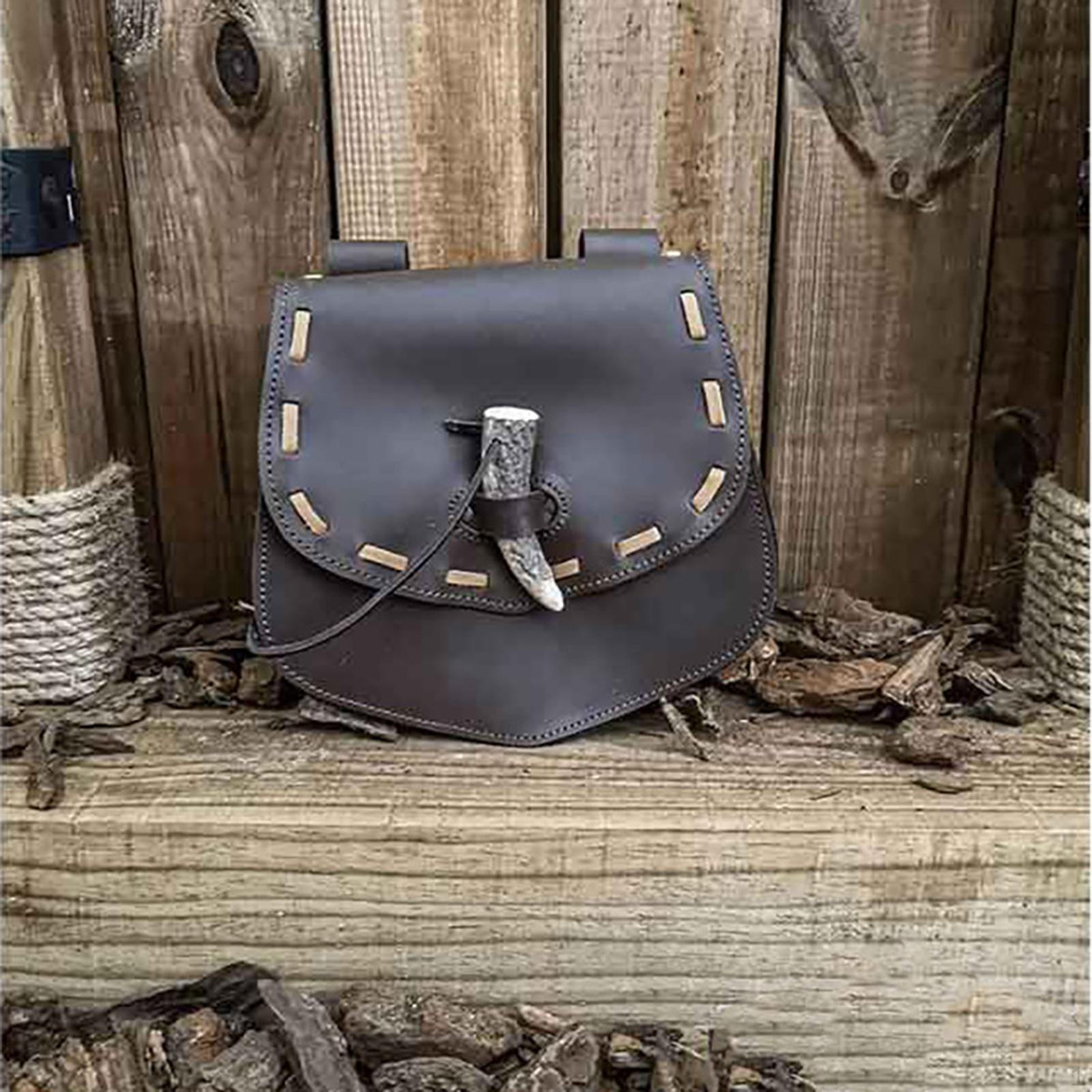 

Средневековая поясная сумка для рыцаря, косплей, поясная сумка для Хэллоуина, косплей, вечеринка, костюм коричневый