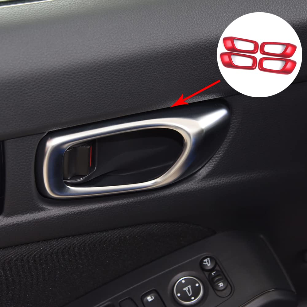 Onami 11CIV-50-R 11CIV-50-R Honda Civic Door Handle Cover Interior Panel Honda New CIVIC FL1 ABS 4P [Red (Matted)]