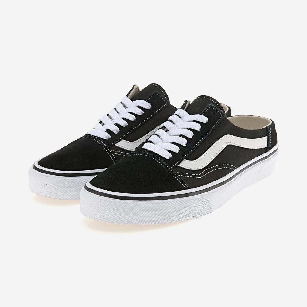 Vans Old School Mules   Black True White Vn0a3mus6bt Black True White