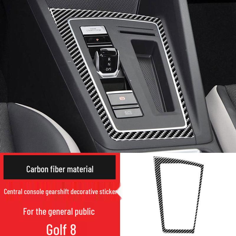 Volkswagen Golf 8 Carbon Fiber Gear Shift Panel Decorative Sticker Set
