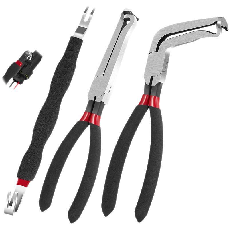 8 Inch 60 Degree Electrical Disconnect Pliers For Automotive Connectors Sensors Angled Wire Removal Tool