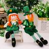 Polyester Fabric Delightful St Patricks Day Boy Doll With Green Leaf Theme For Decoration Seasonal