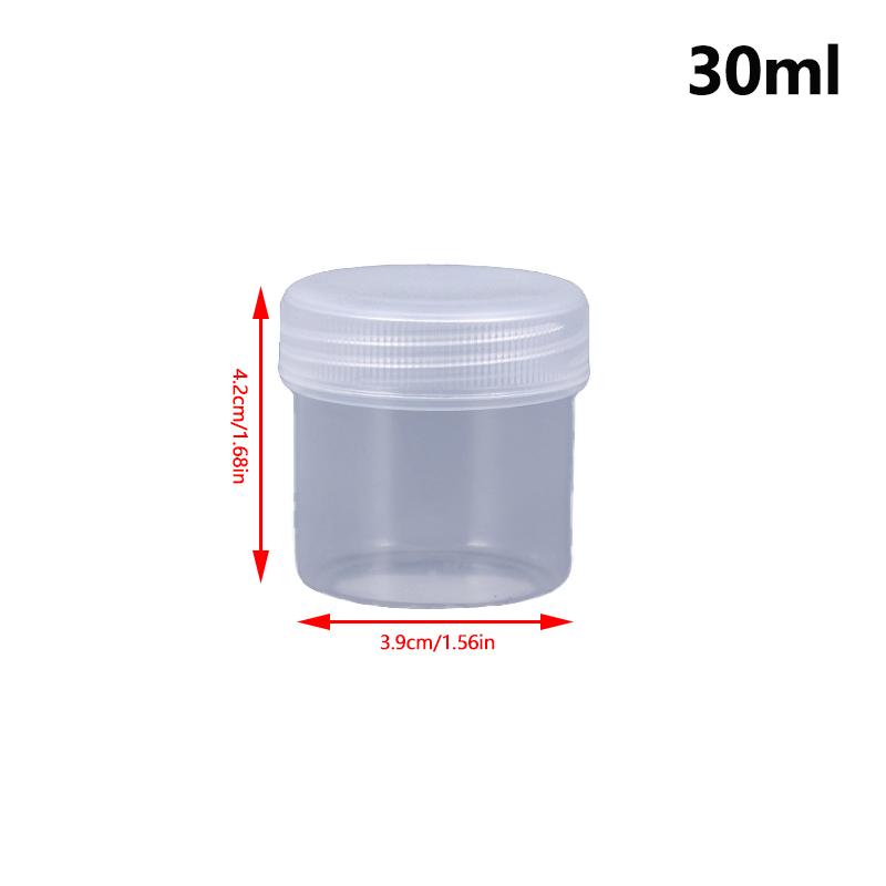 Průhledná uzavřená plechovka s víkem Plastová prázdná balící láhev Kruhové úložiště kbelík Sklenice na sušenky Potravinářské uzavřené plechovky Nádržka