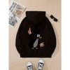 Women's Long-Sleeved Hooded Sweatshirt Loose Casual Printed Autumn Winter Fashion