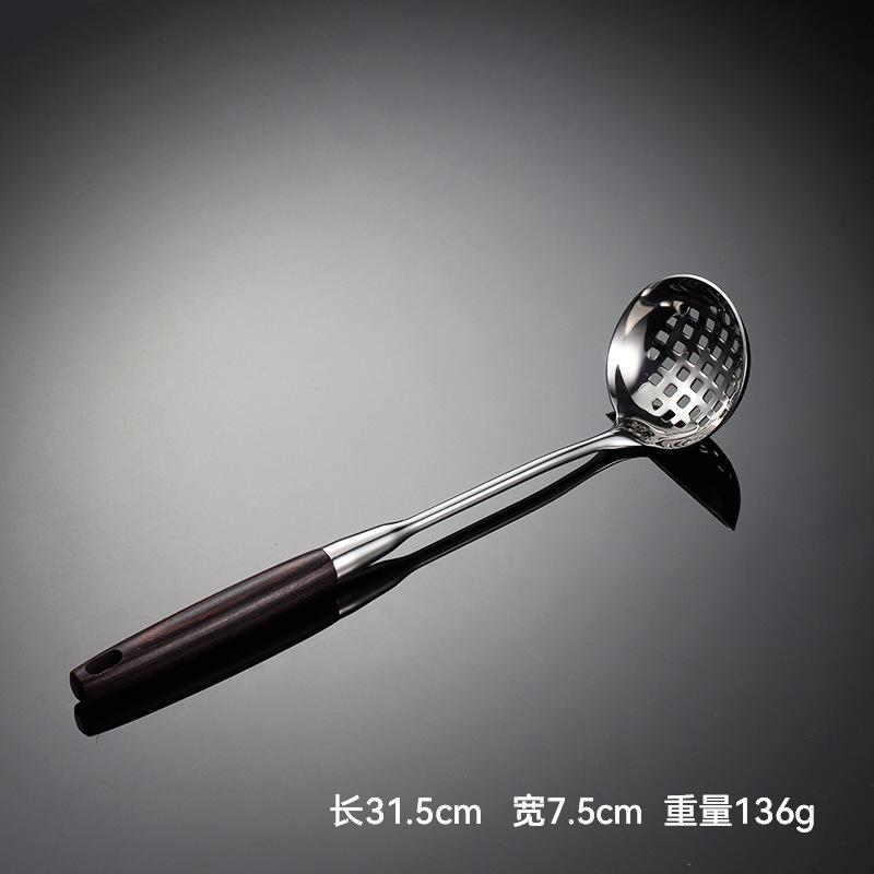316 Stainless Steel Black Color Wood Multi-specification Spatula Kitchen Utensils Cooking Spoon Spatula Rosewood Bright Housewarming Gift