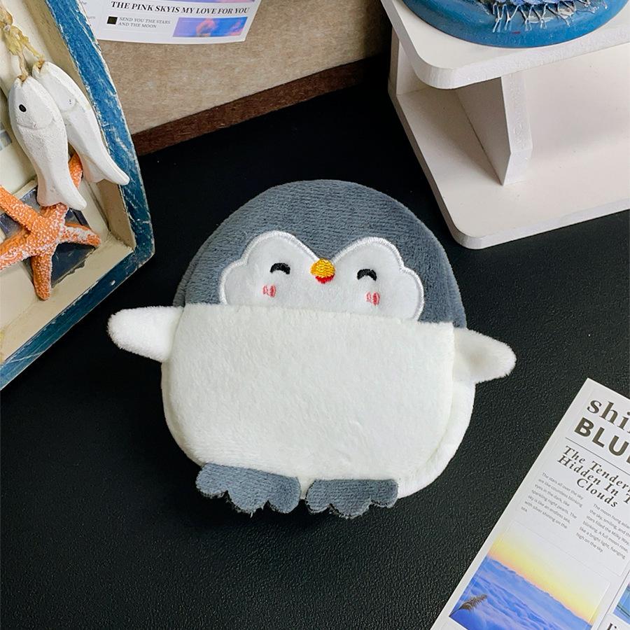 Korean Style Plush Coin Purse & Keychain - Breakfast Food Design, Large Capacity Pencil Case, Portable Storage Bag