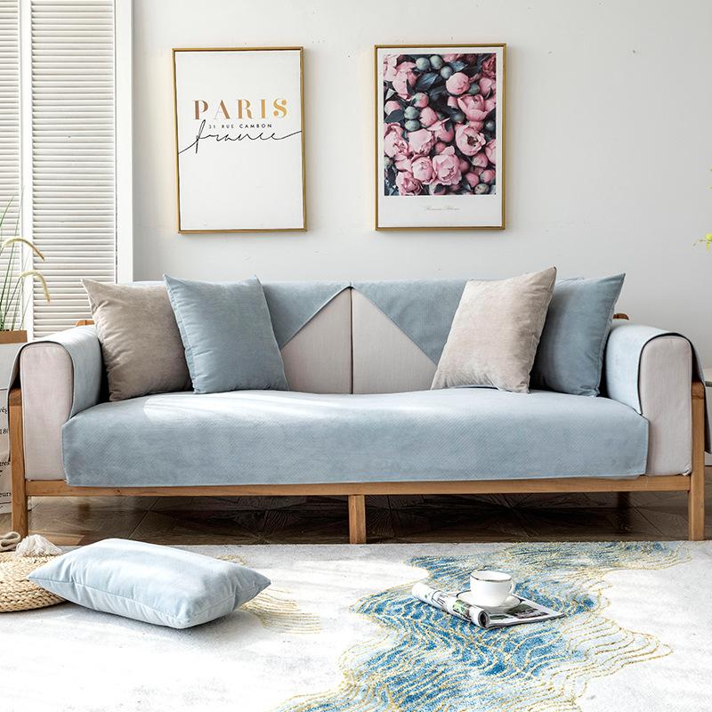 Waterproof And Anti-Cat Scratch Sofa Cushion, Universal In All Seasons, Non-Slip, Solid Color Pet Urine-Proof Sofa Cover, Backrest Cover Cloth Towel