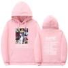 Unisex Oversized Hooded Sweatshirt With Ribbed Hem Print Design Casual Sport Wear