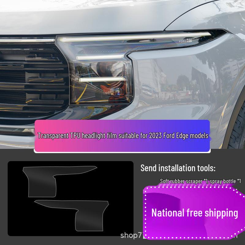 15-24 Ford Raptor F150 Headlight Protection Film - Transparent Black TPU