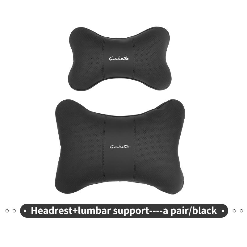 Car Headrest Neck Pillow Lumbar Support Cushion Interior Accessories For Alfa Romeo GT Stelvio F1 Brera Volante Tonale Gloria