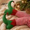 Holiday Gift Accessory Christmas Elf Legs Tree Ornaments, Plush Stuffed Stuck Ornament Topper Decorations for Xmas Tree, Indoor Outdoor Party