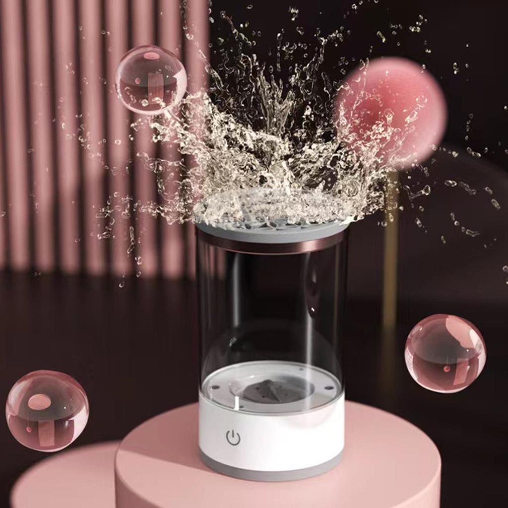 Elektrisk sminkebørsterenser USB automatisk kosmetisk børsterensemaskin Multifunksjons skjønnhetsbørste Tørketrommelholder Vaskeverktøy