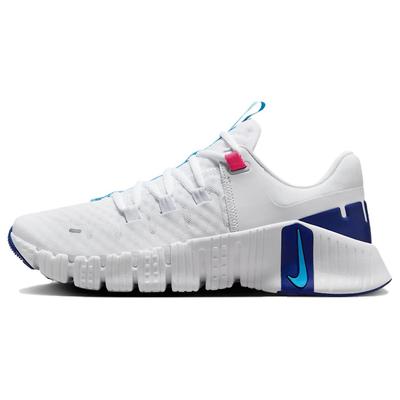 Free Metcon 5 White Aquarius Blue Women Sneakers Fierce-Pink Deep-Royal-Blue DV3950-103